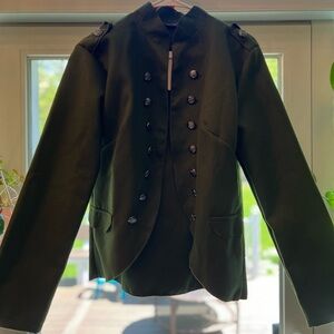 Women's Military Style Jacket - Olive Green